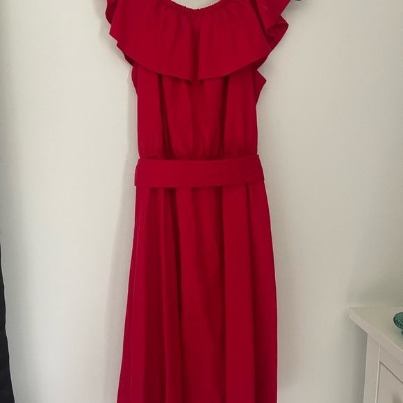Off the shoulder dress -RED - Picture 3 of 3